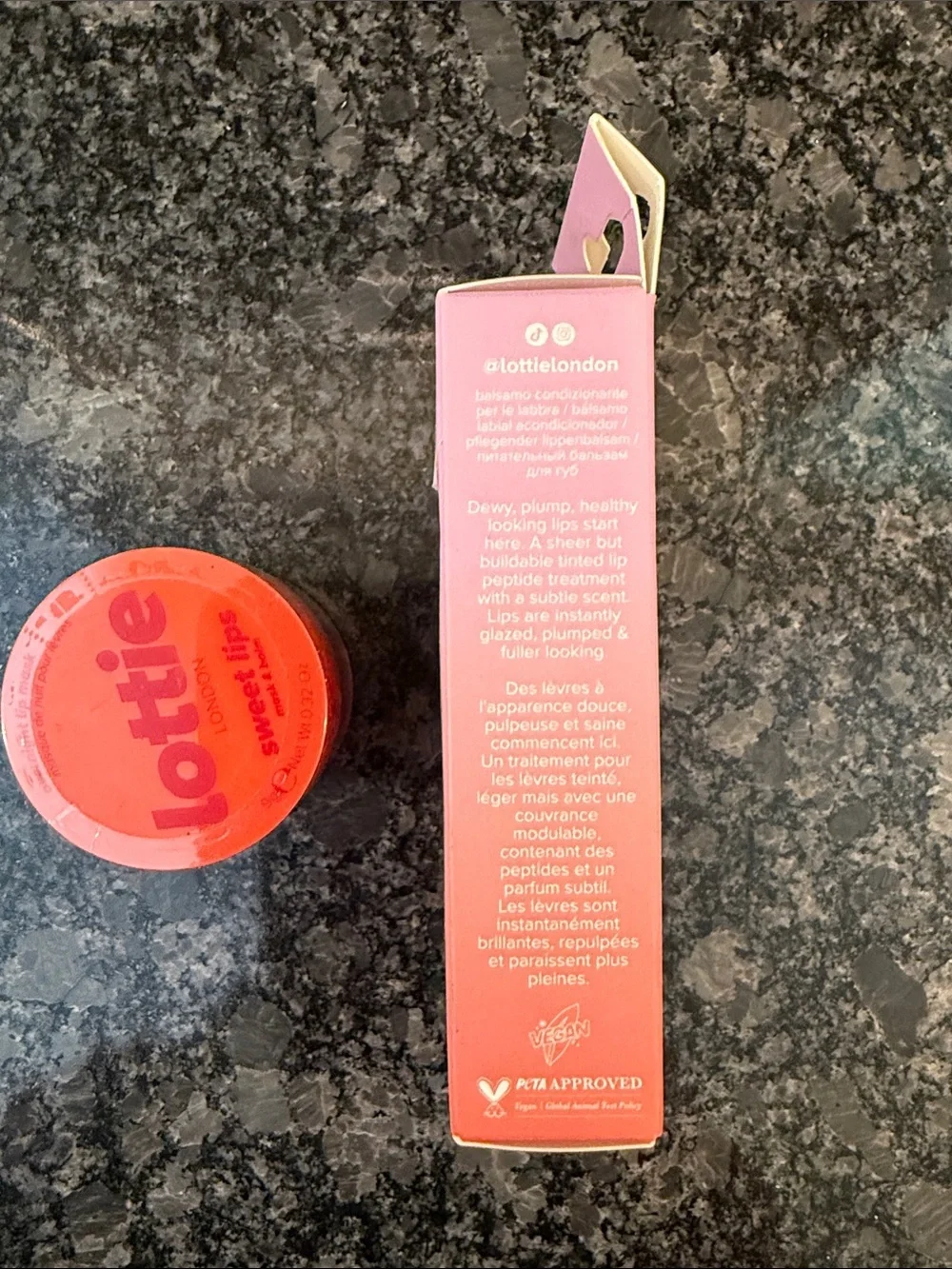 Lottie London Pink Tinted Lip Peptide + Sweet Lips Balm